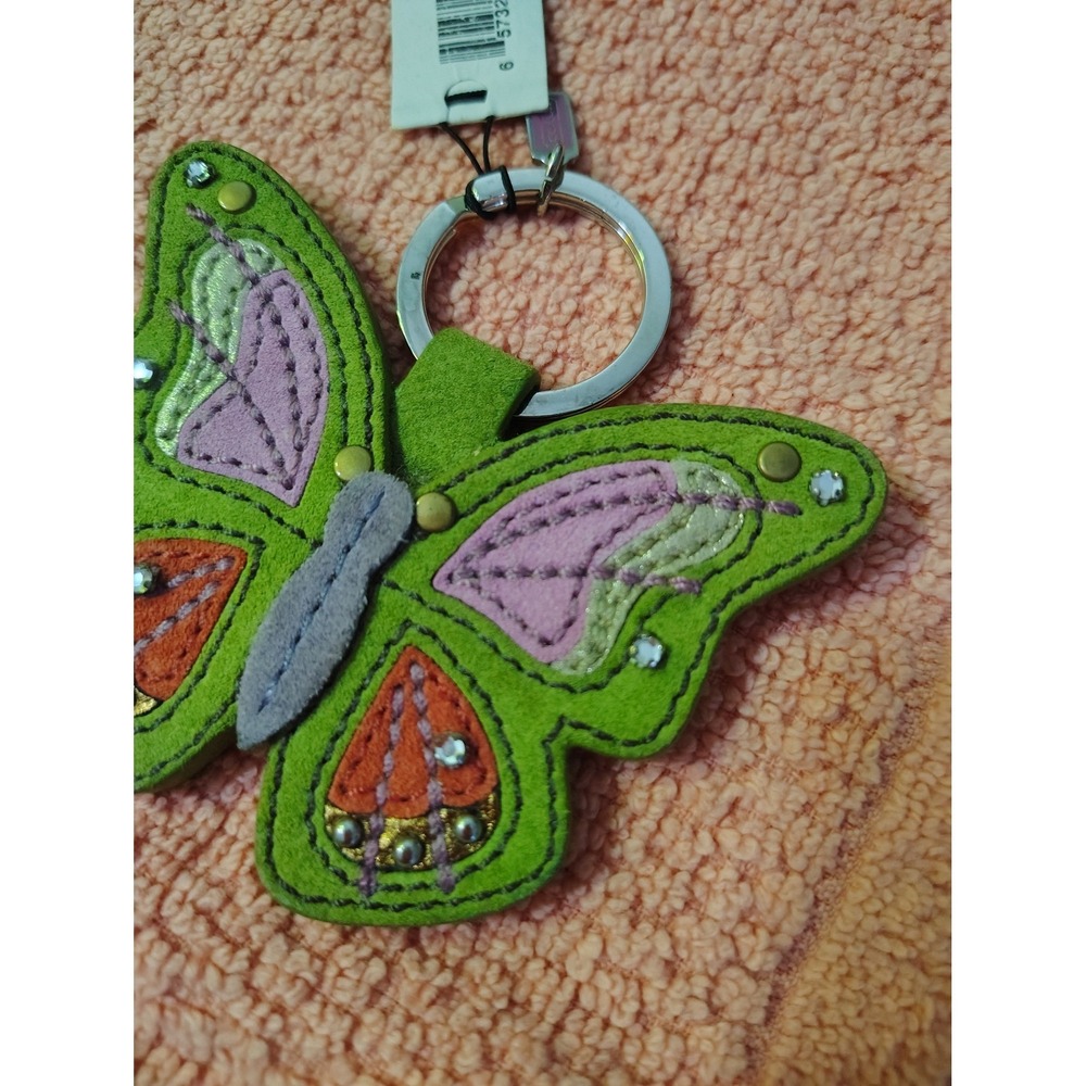 Coach Vintage Butterfly Charm - Suede, leather, silver hardware - Rare - Picture 7 of 9